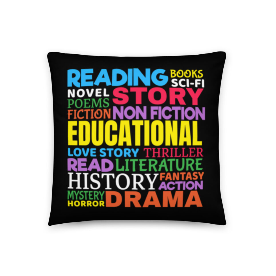 Love Reading Books Motivational Throw Pillow
