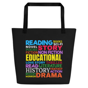 Reading Word Art Beach Bag