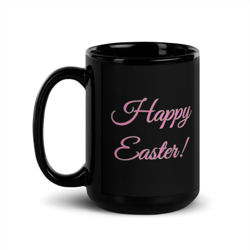 Happy Easter Mug (Black) - Image 4
