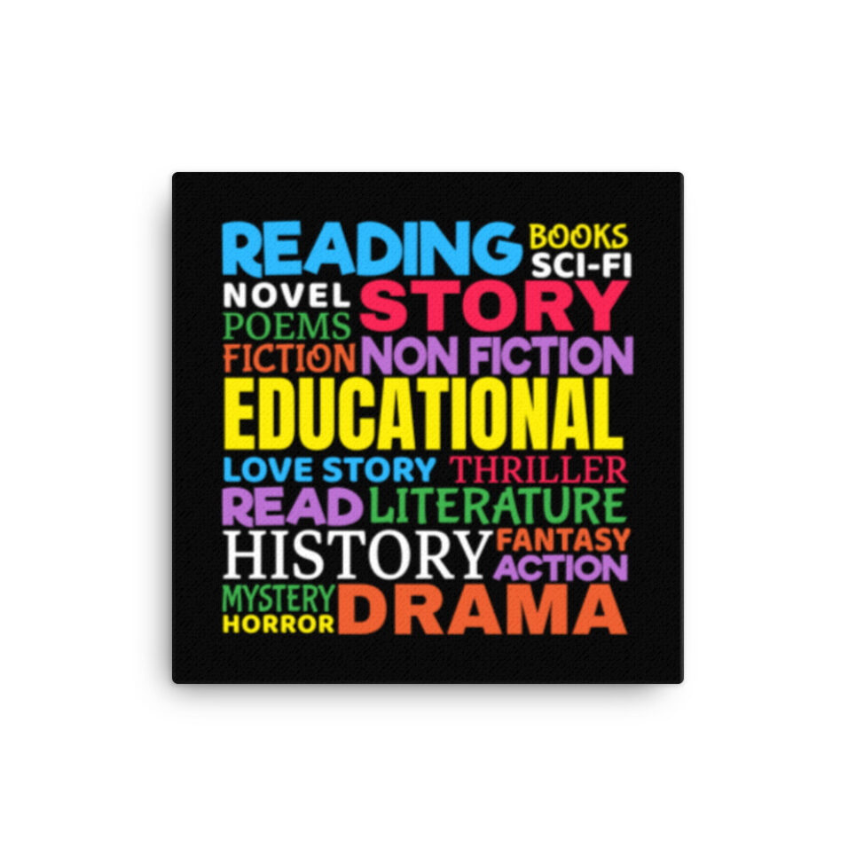 Reading Word Art Canvas - Image 2