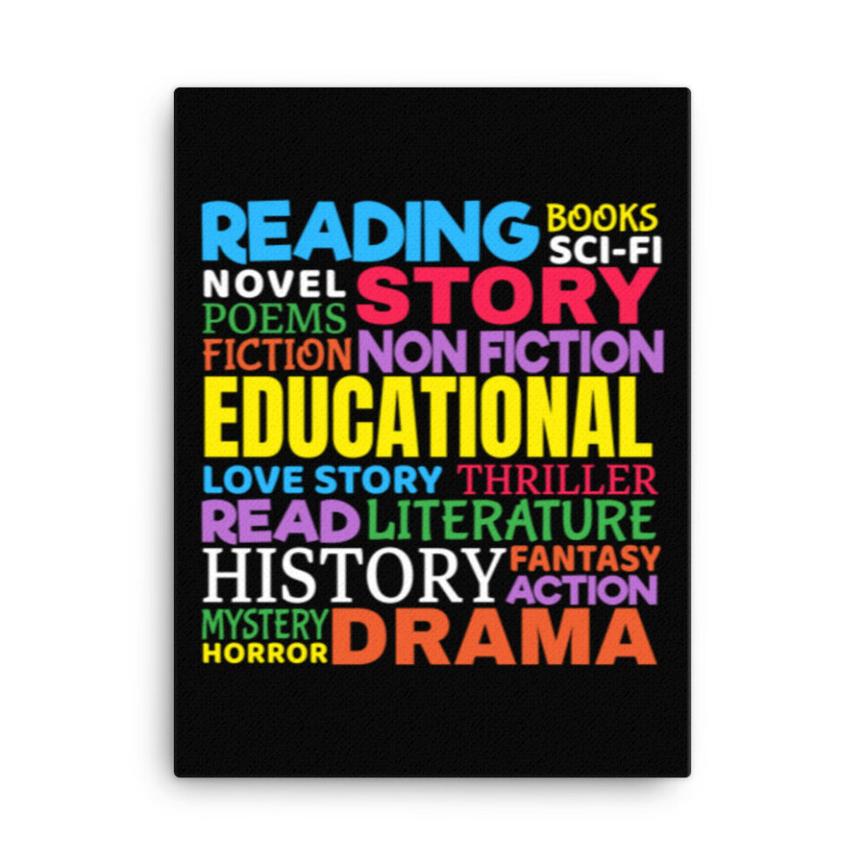 Reading Word Art Canvas - Image 4