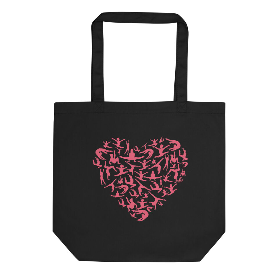Girls Gymnastics Red Heart - Women Gymnast Eco Tote Bag