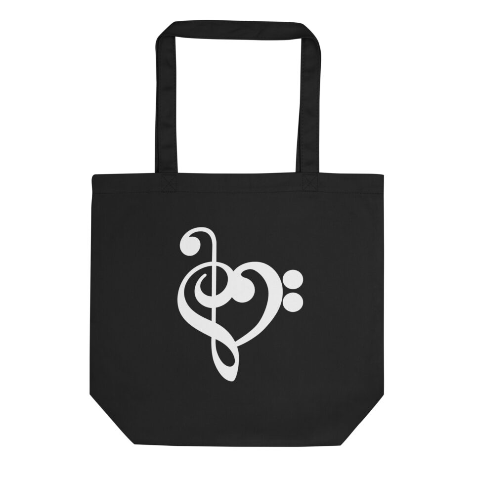 Music Treble Clef Heart Eco Tote Bag