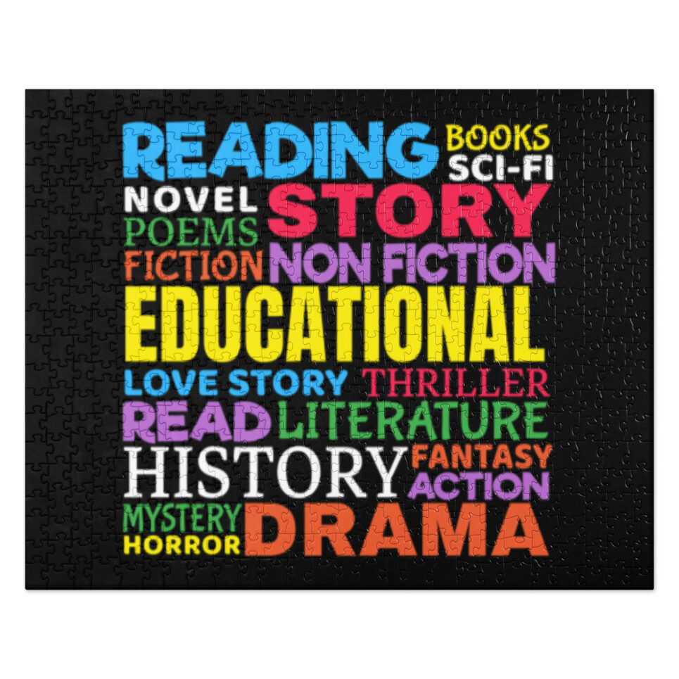 Reading Word Art Jigsaw Puzzle - Image 2