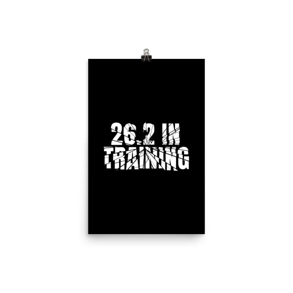 Marathon 26.2 In Training Running Photo paper poster - Image 2