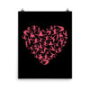Girls Gymnastics Red Heart - Women Gymnast Photo paper poster - Image 4