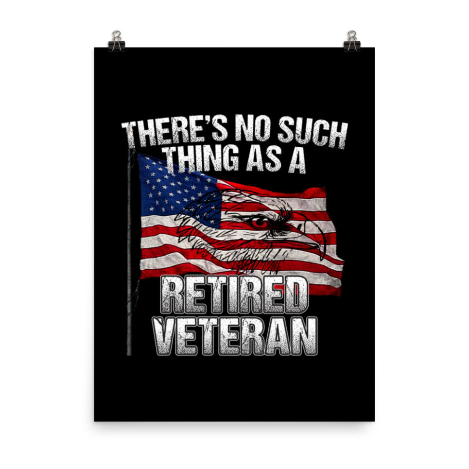Military Veteran Retiree Retirement Gift - No Such Thing Photo paper poster - Image 6