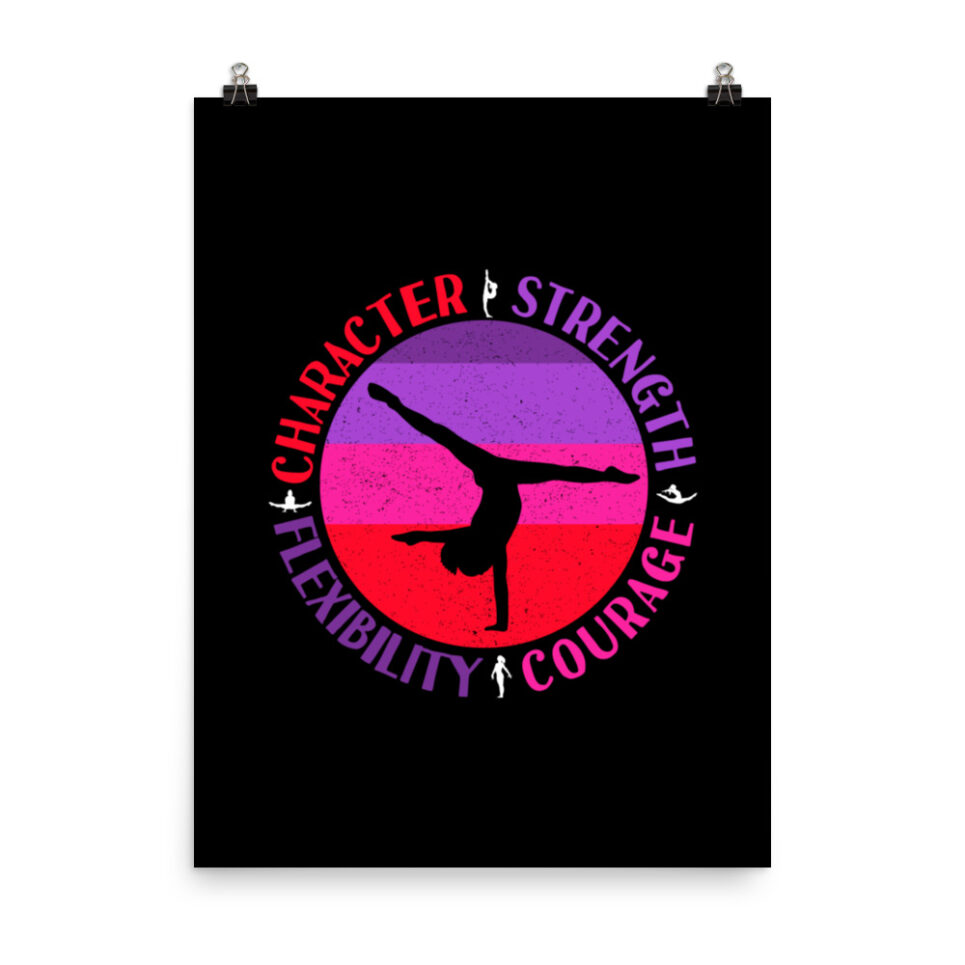 Girls Gymnastics Character Strength Courage Photo paper poster - Image 6