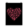 Girls Gymnastics Red Heart - Women Gymnast Photo paper poster - Image 6