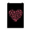 Girls Gymnastics Red Heart - Women Gymnast Photo paper poster