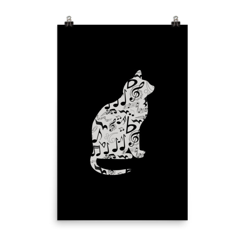 Music Musical Cat Musician  Photo paper poster
