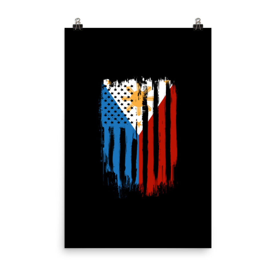 American Philippines Filipino Flag Photo paper poster