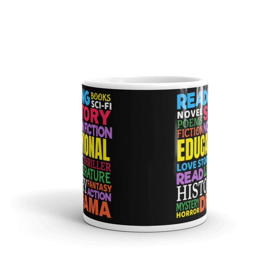 Reading Word Art Coffee Mug - Image 3