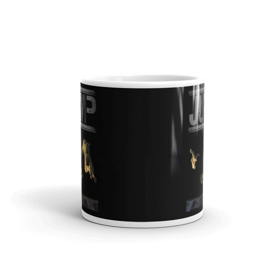 Military Jump Skydive Parachute Paratrooper White glossy mug - Image 3