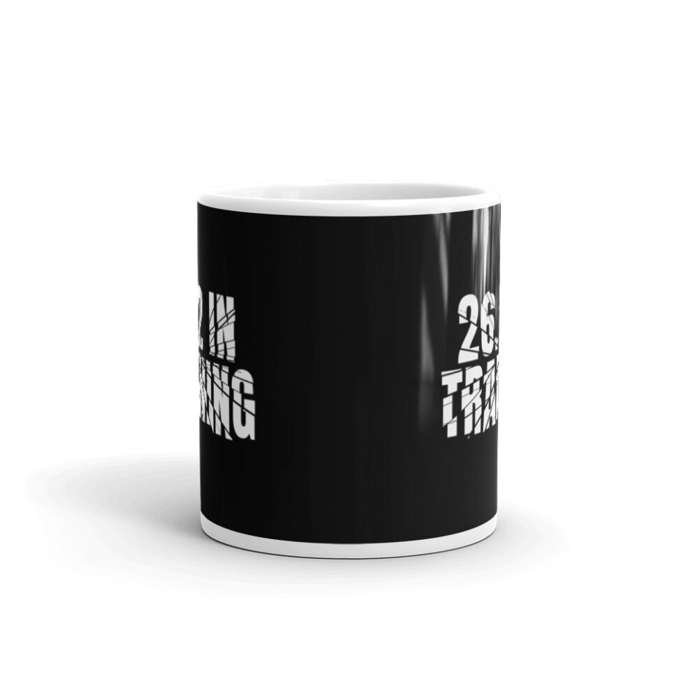 Marathon 26.2 In Training Running White glossy mug - Image 3