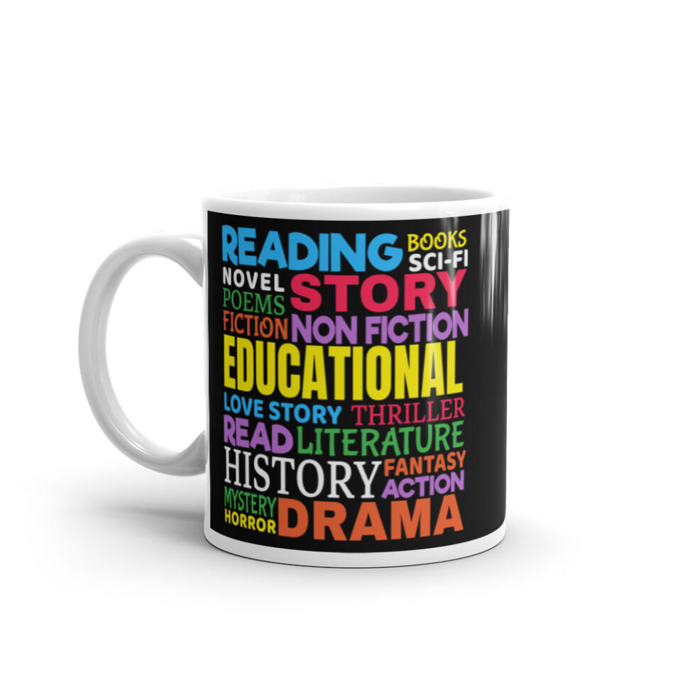 Reading Word Art Coffee Mug - Image 2