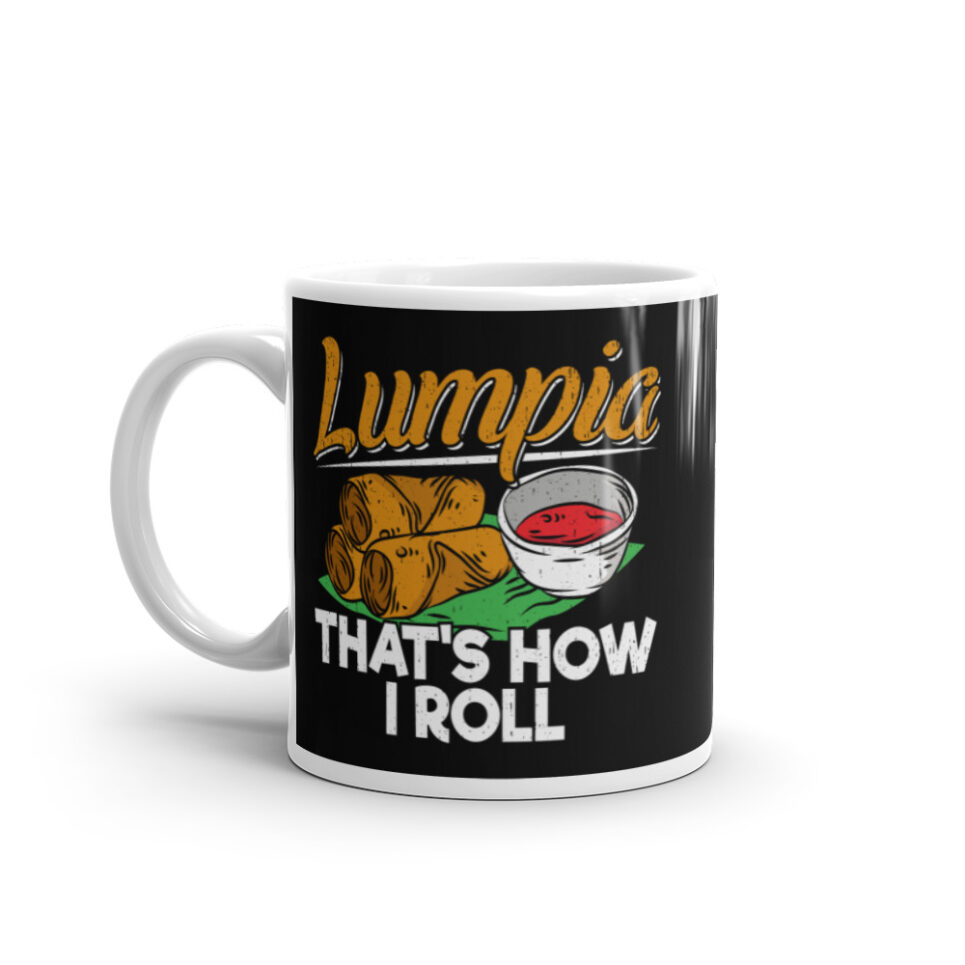 Philippines Filipino Lumpia Food Quote White glossy mug - Image 2