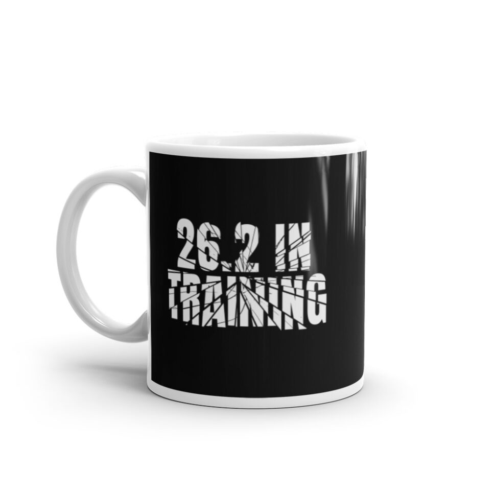 Marathon 26.2 In Training Running White glossy mug - Image 2