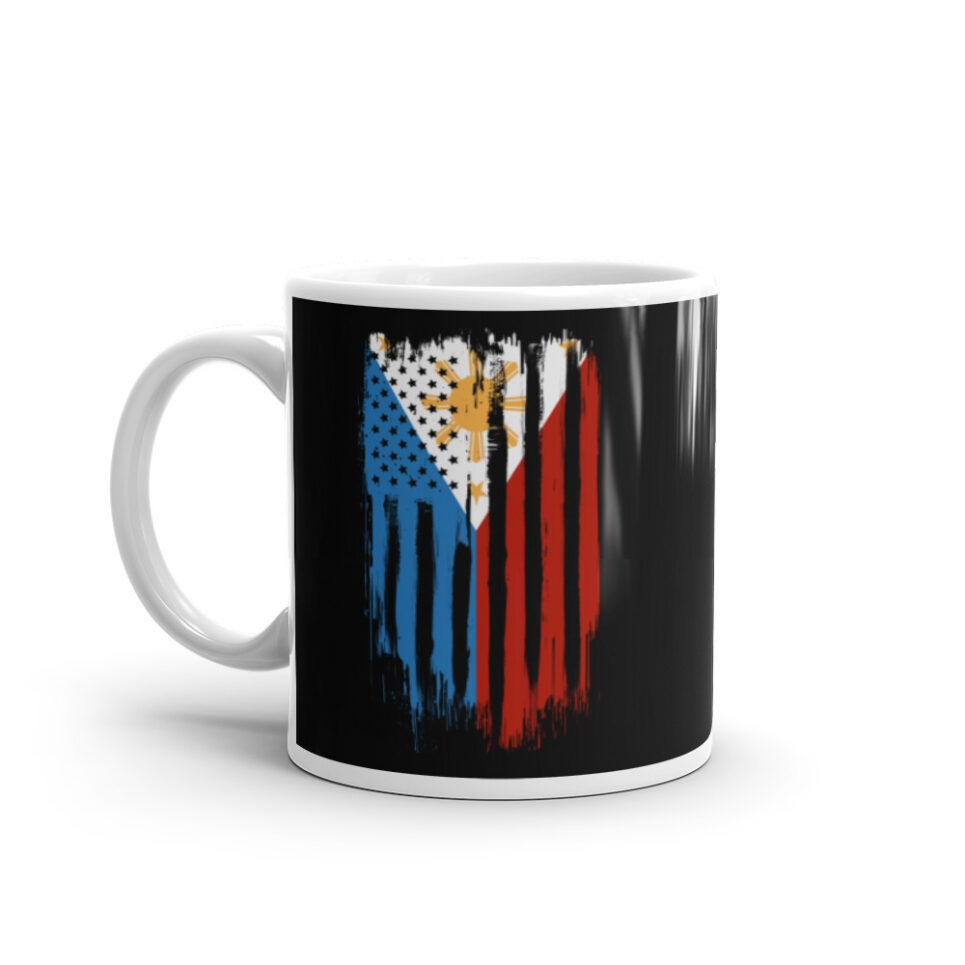 American Philippines Filipino Flag White glossy mug - Image 2