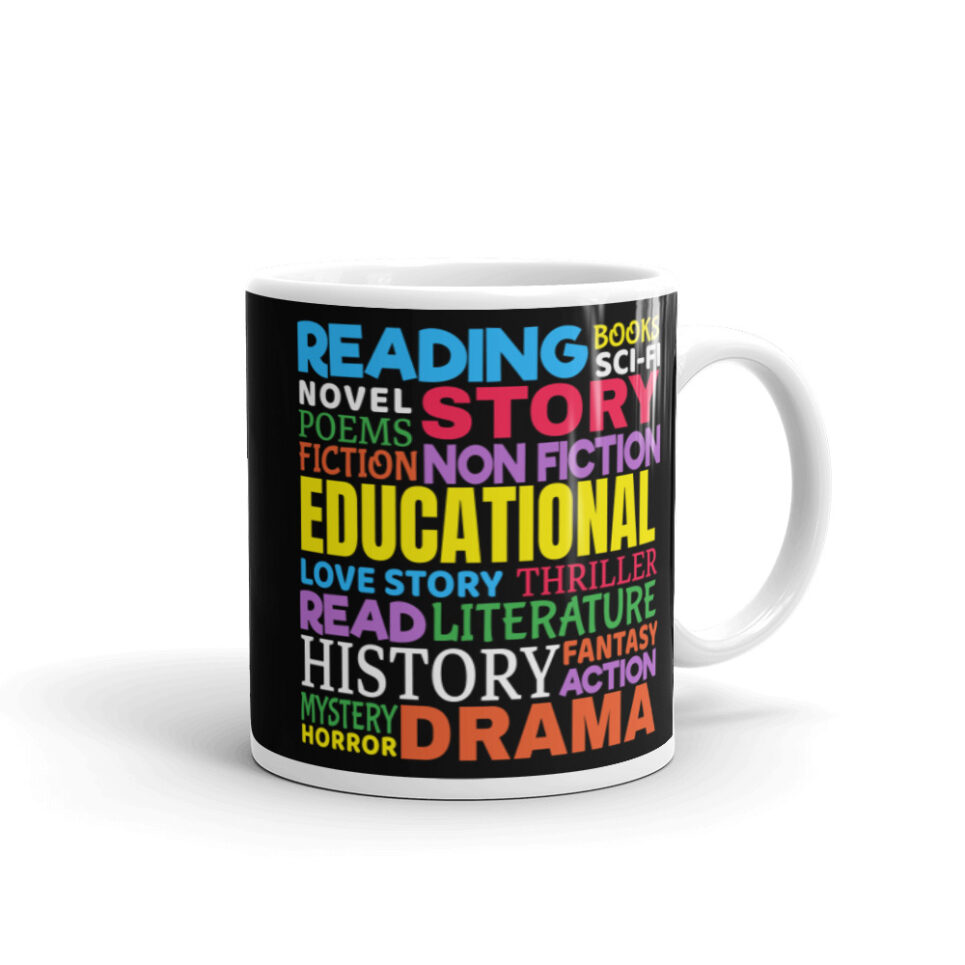 Reading Word Art Coffee Mug