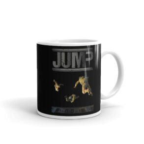 Military Jump Skydive Parachute Paratrooper White glossy mug
