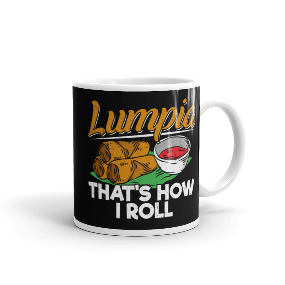 Philippines Filipino Lumpia Food Quote White glossy mug