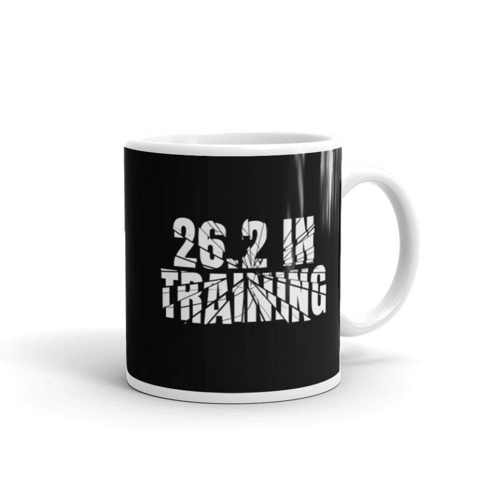 Marathon 26.2 In Training Running White glossy mug