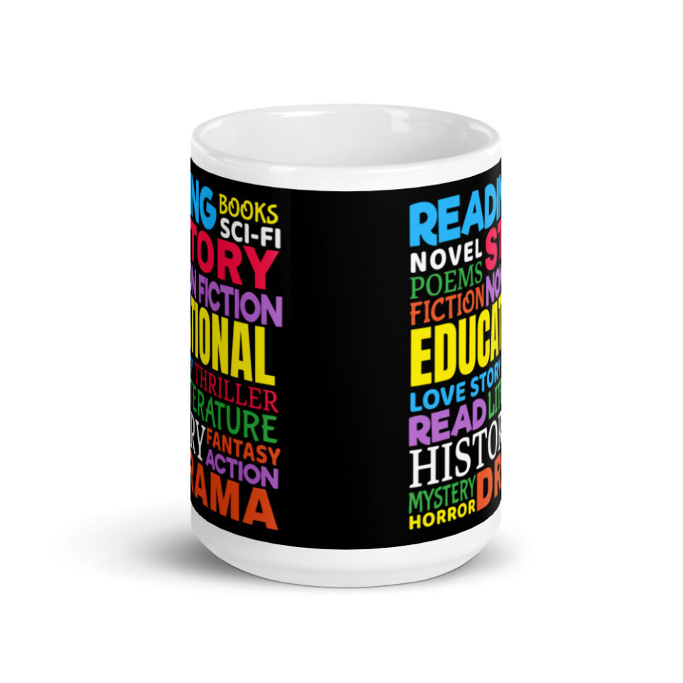 Reading Word Art Coffee Mug - Image 6