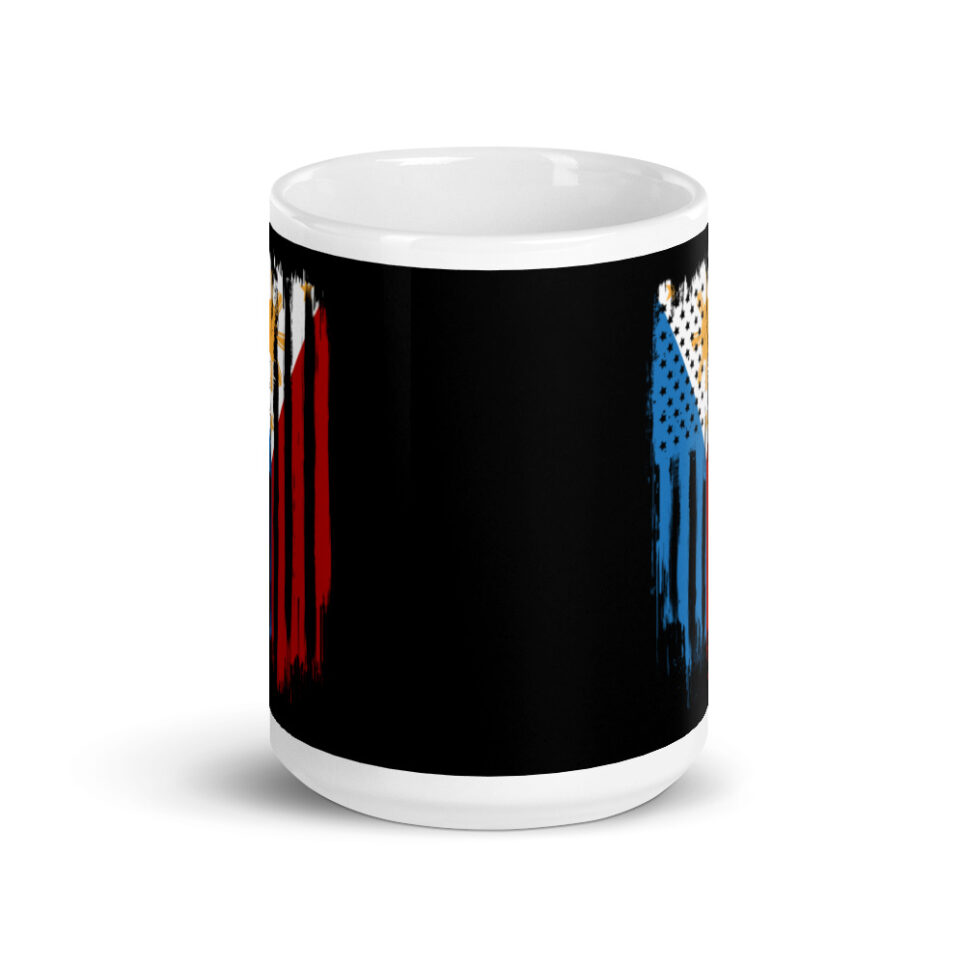 American Philippines Filipino Flag White glossy mug - Image 6