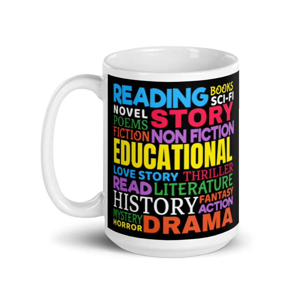 Reading Word Art Coffee Mug - Image 5
